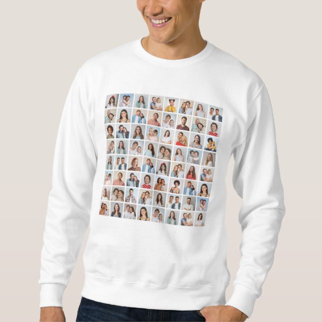Create Your Own 64 Photo Collage Sweatshirt (Front)