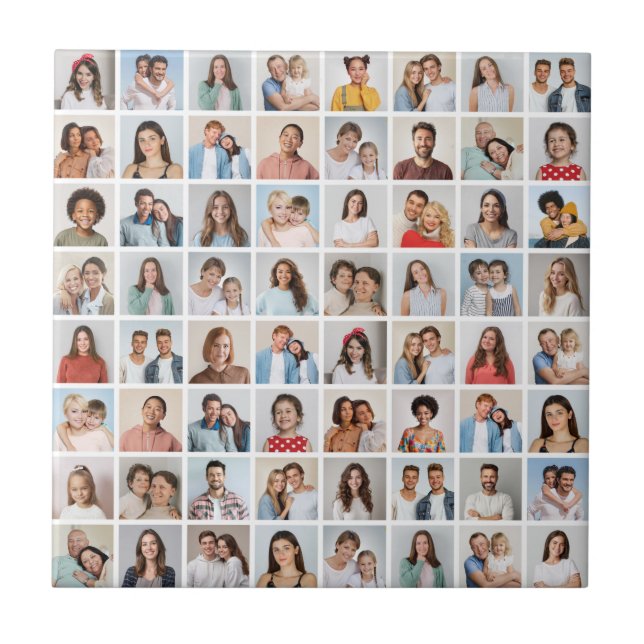 Create Your Own 64 Photo Collage Tile (Front)