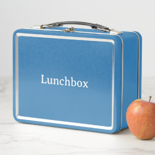 Create Your Own 6.75”x8.625”x3.75” Light Blue Metal Lunch Box
