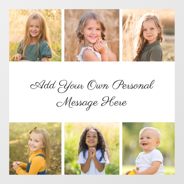 Create Your Own 6 Photo Collage Add Your Greeting (Sheet)
