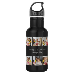 Create Your Own 6 Photo Collage Add Your Greeting 532 Ml Water Bottle