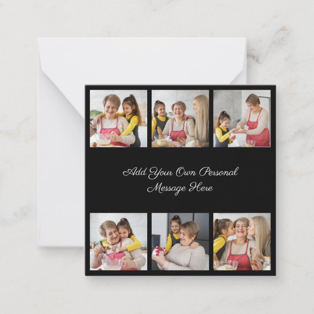Create Your Own 6 Photo Collage Add Your Greeting Card (Front)
