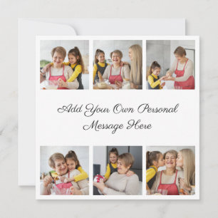 Create Your Own 6 Photo Collage Add Your Greeting Card