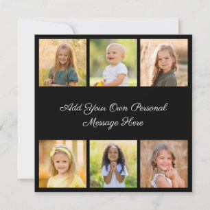 Create Your Own 6 Photo Collage Add Your Greeting Card
