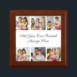 Create Your Own 6 Photo Collage Add Your Greeting Gift Box<br><div class="desc">Create your own 6 Photo Collage for Christmas, Birthdays, Weddings, Anniversaries, Graduations, Father's Day, Mother's Day or any other Special Occasion, with our easy-to-use design tool. Add your favourite photos of friends, family, vacations, hobbies and pets and you'll have a stunning, one-of-a-kind photo collage. Our custom photo collage is perfect...</div>