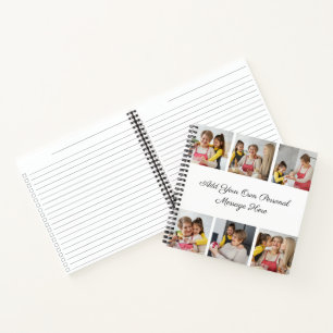 Create Your Own 6 Photo Collage Add Your Greeting Notebook
