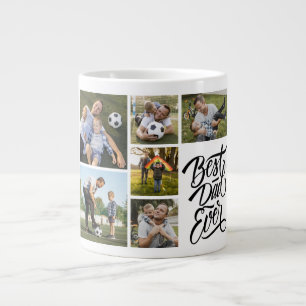 Create Your Own 6 Photo Collage Best Dad Ever Large Coffee Mug