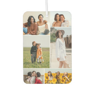 Create Your Own 6 Photo Collage Car Air Freshener