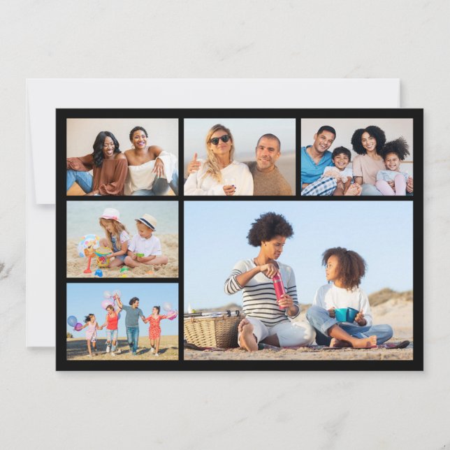 Create Your Own 6 Photo Collage Card (Front)