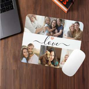 Create Your Own 6 Photo Collage Custom Mouse Pad