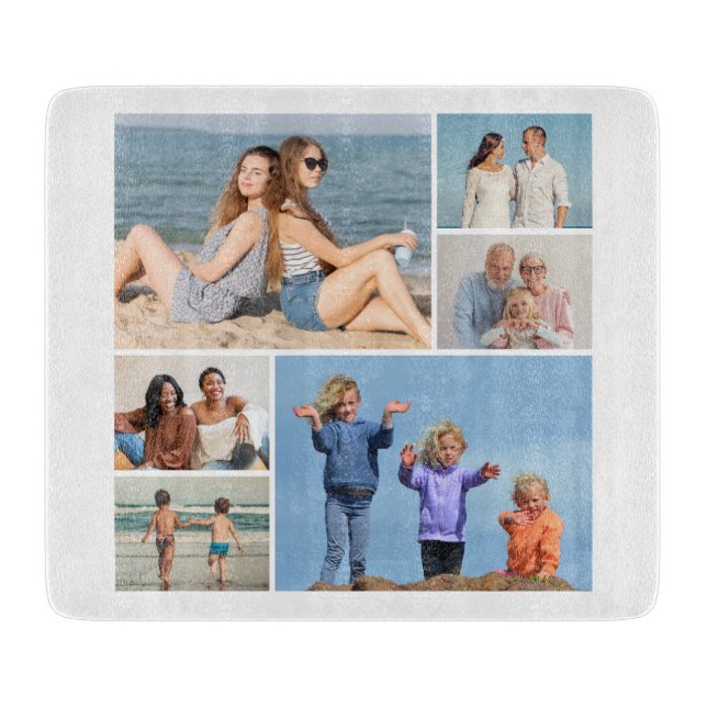 Create Your Own 6 Photo Collage Cutting Board (Front)