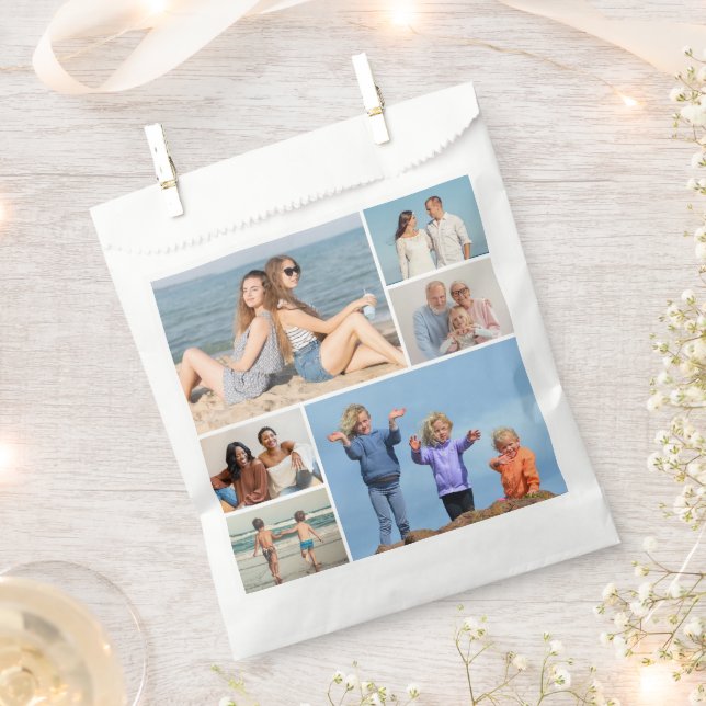 Create Your Own 6 Photo Collage Favour Bags (Clipped)