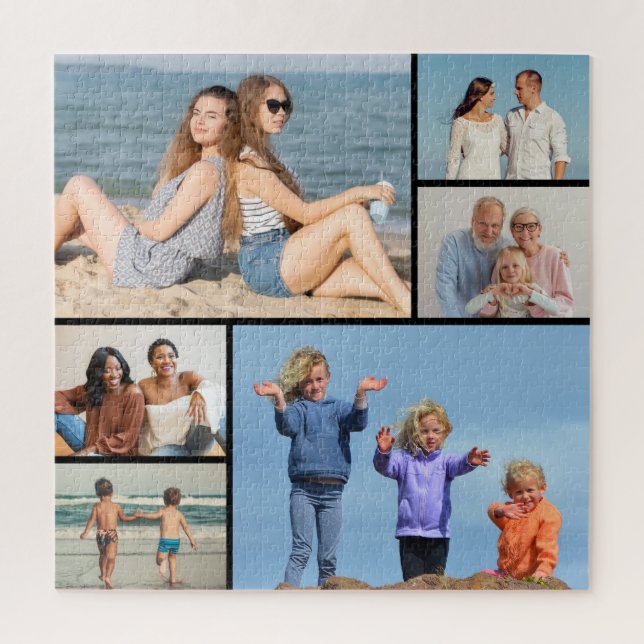 Create Your Own 6 Photo Collage Jigsaw Puzzle (Vertical)