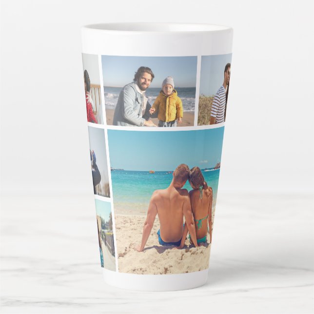 Create Your Own 6 Photo Collage Latte Mug (Front)