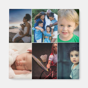Create Your Own 6 Photo Collage Magnet