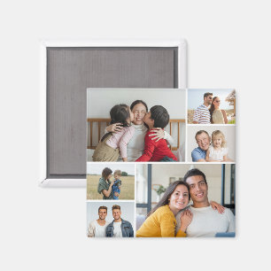 Create Your Own 6 Photo Collage Magnet