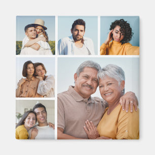 Create Your Own 6 Photo Collage Magnet