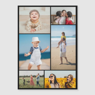 Create Your Own 6 Photo Collage Magnetic Card