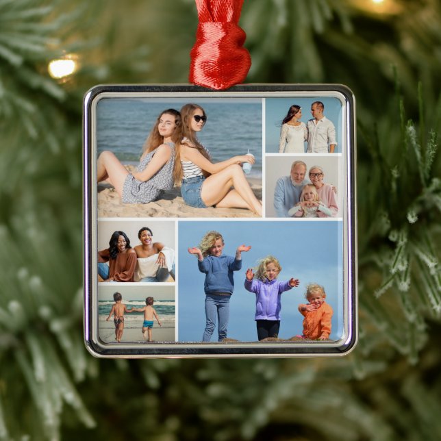 Create Your Own 6 Photo Collage Metal Tree Decoration (Tree)