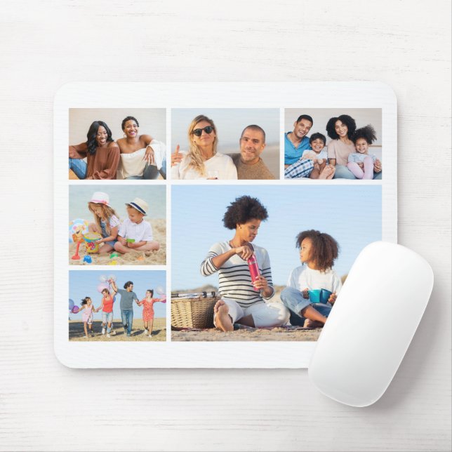 Create Your Own 6 Photo Collage   Mouse Pad (With Mouse)