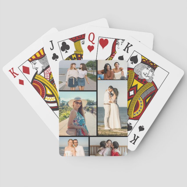 Create Your Own 6 Photo Collage Playing Cards (Back)