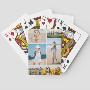Create Your Own 6 Photo Collage Playing Cards