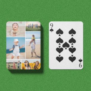 Create Your Own 6 Photo Collage Playing Cards