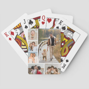 Create Your Own 6 Photo Collage Playing Cards
