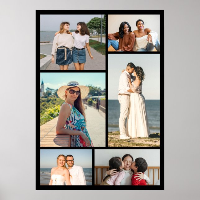 Create Your Own 6 Photo Collage Poster (Front)