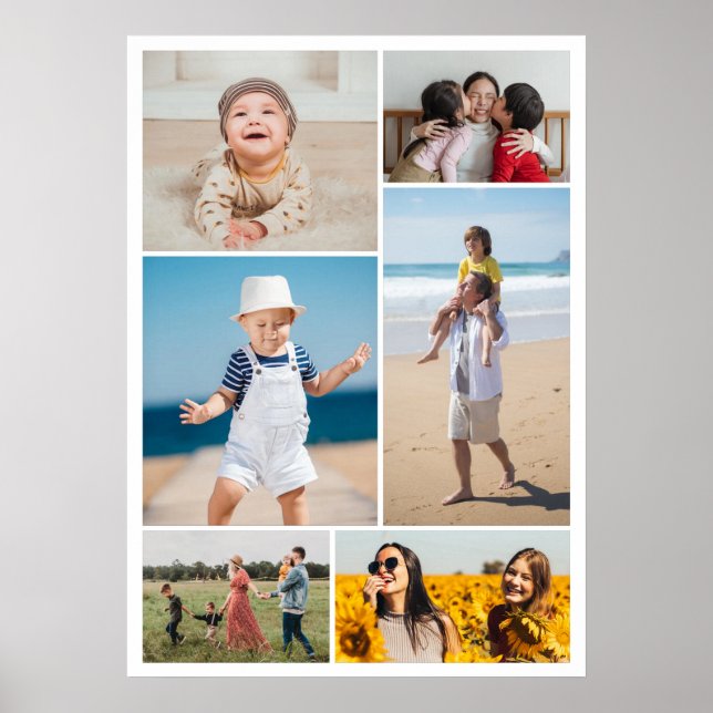Create Your Own 6 Photo Collage Poster (Front)