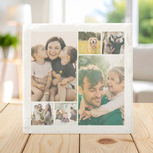 Create Your Own 6 Photo Collage Stone Coaster