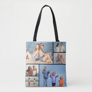 Create Your Own 6 Photo Collage Tote Bag