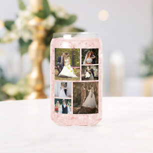 Create Your Own 6 Photo Wedding Collage Can Glass