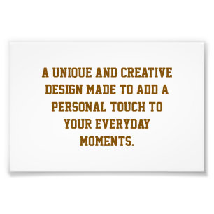 Create Your Own 6" x 4" Satin Photo Enlargement Print