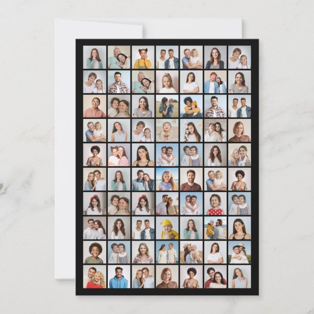 Create Your Own 70 Photo Collage Card (Front)