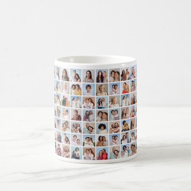 Create Your Own 70 Photo Collage Coffee Mug (Center)