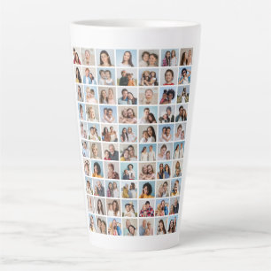 Create Your Own 70 Photo Collage Latte Mug