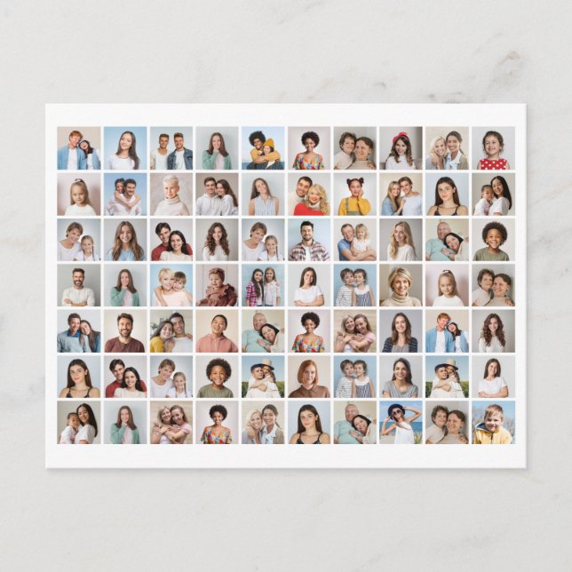 Create Your Own 70 Photo Collage Postcard (Front)