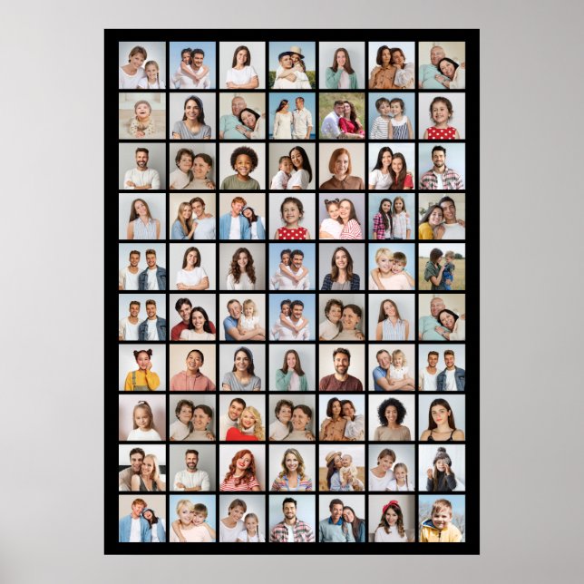 Create Your Own 70 Photo Collage Poster (Front)
