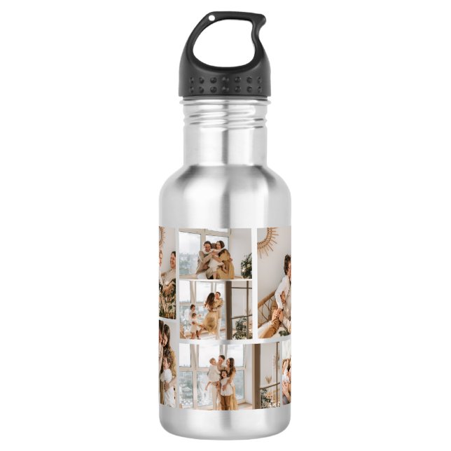 Create Your Own 7 Photo Collage 532 Ml Water Bottle (Front)