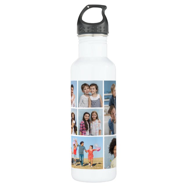 Create Your Own 7 Photo Collage 710 Ml Water Bottle (Front)