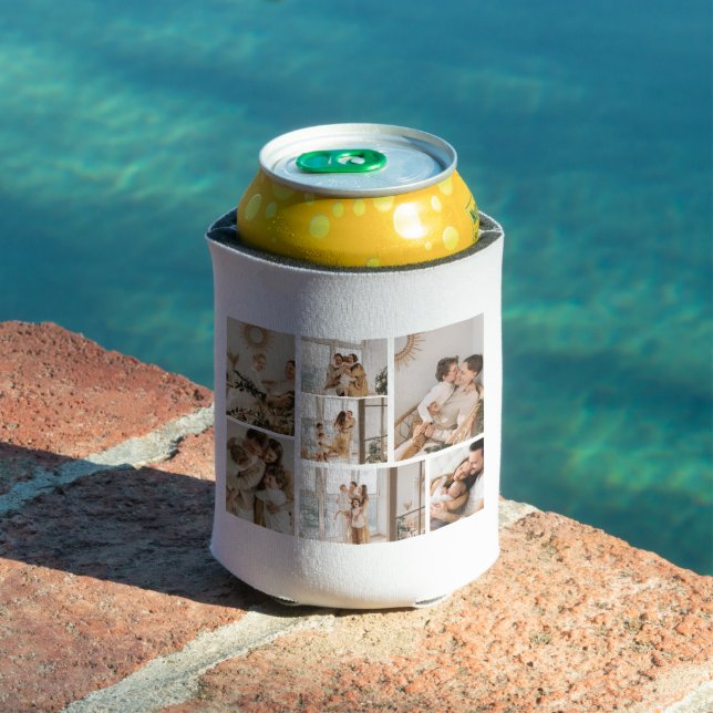 Create Your Own 7 Photo Collage Can Cooler (In Situ Pool)