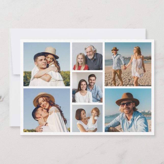 Create Your Own 7 Photo Collage Card (Front)