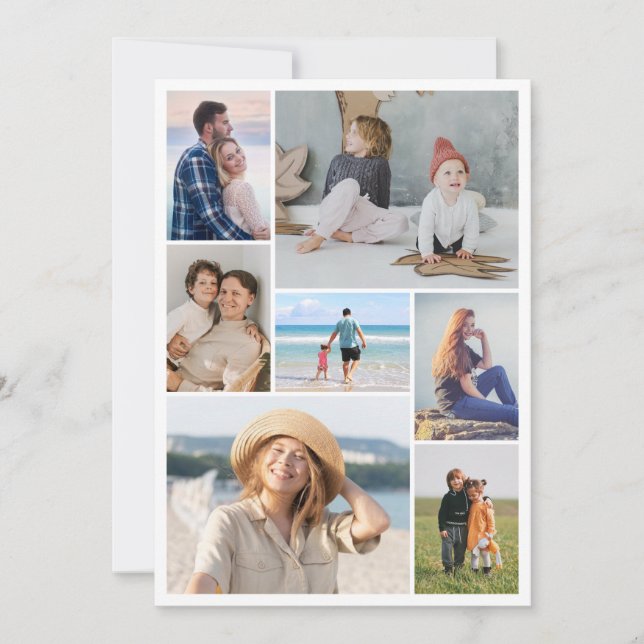 Create Your Own 7 Photo Collage Card (Front)