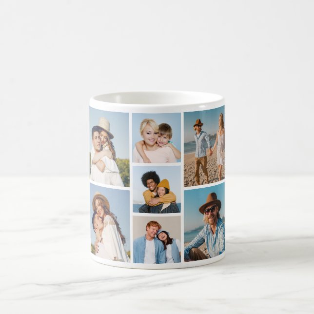 Create Your Own 7 Photo Collage Coffee Mug (Center)