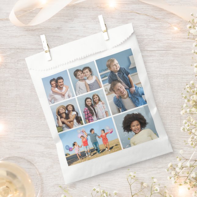 Create Your Own 7 Photo Collage Favour Bags (Clipped)