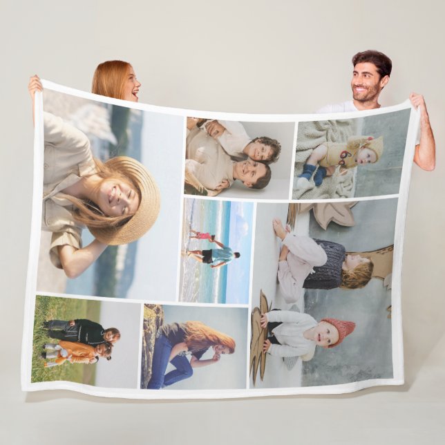 Create Your Own 7 Photo Collage Fleece Blanket (In Situ)