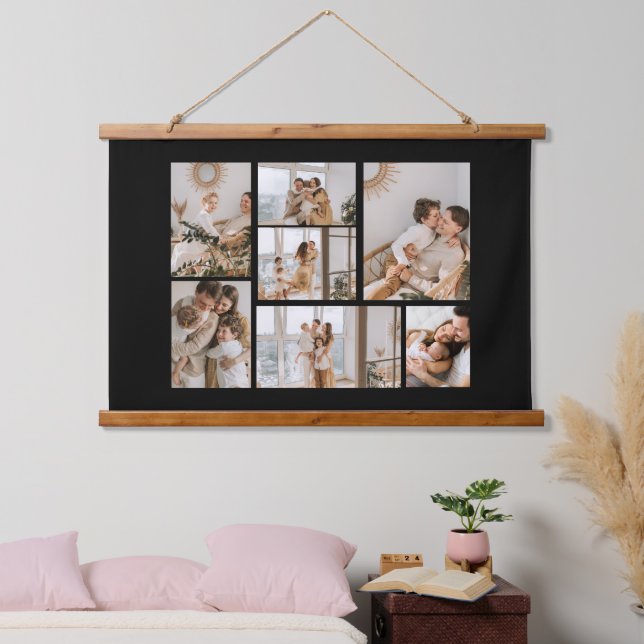 Create Your Own 7 Photo Collage Hanging Tapestry (Bedroom)