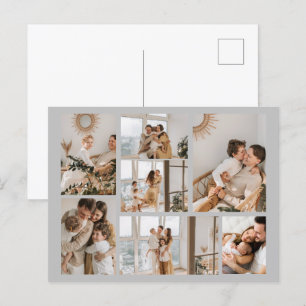 Create Your Own 7 Photo Collage Holiday Postcard