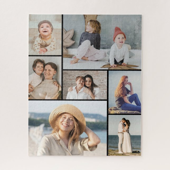 Create Your Own 7 Photo Collage Jigsaw Puzzle (Vertical)